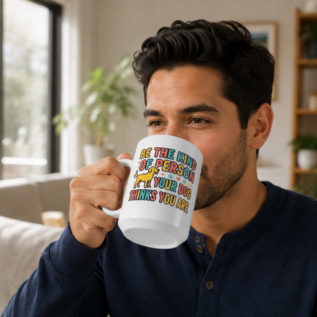 Be the Kind of Person Dog Lovers Mug, 11 oz & 15 oz