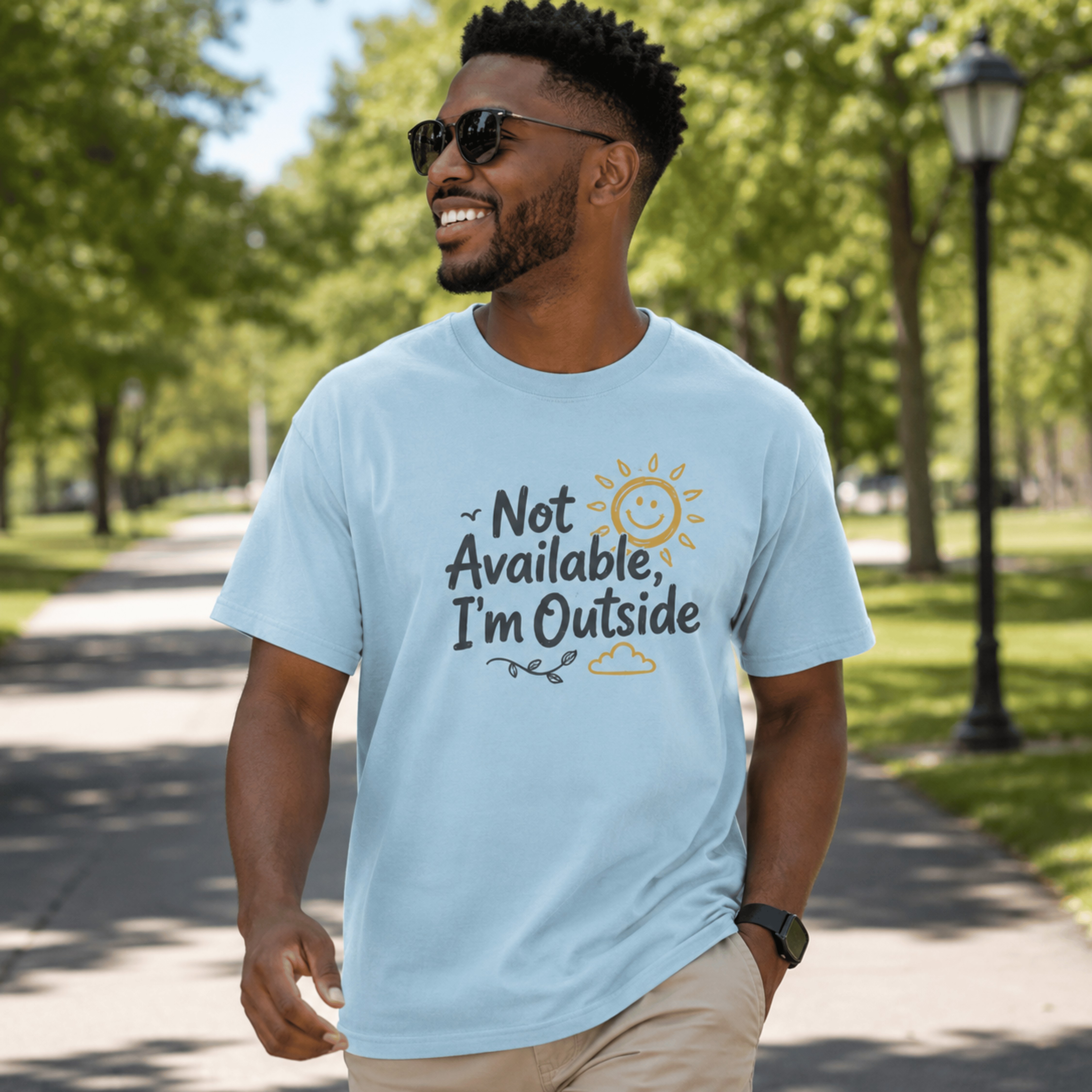 Not Available I'm Outside Shirt T-shirt | Funny Summer Vacation Graphic Tee
