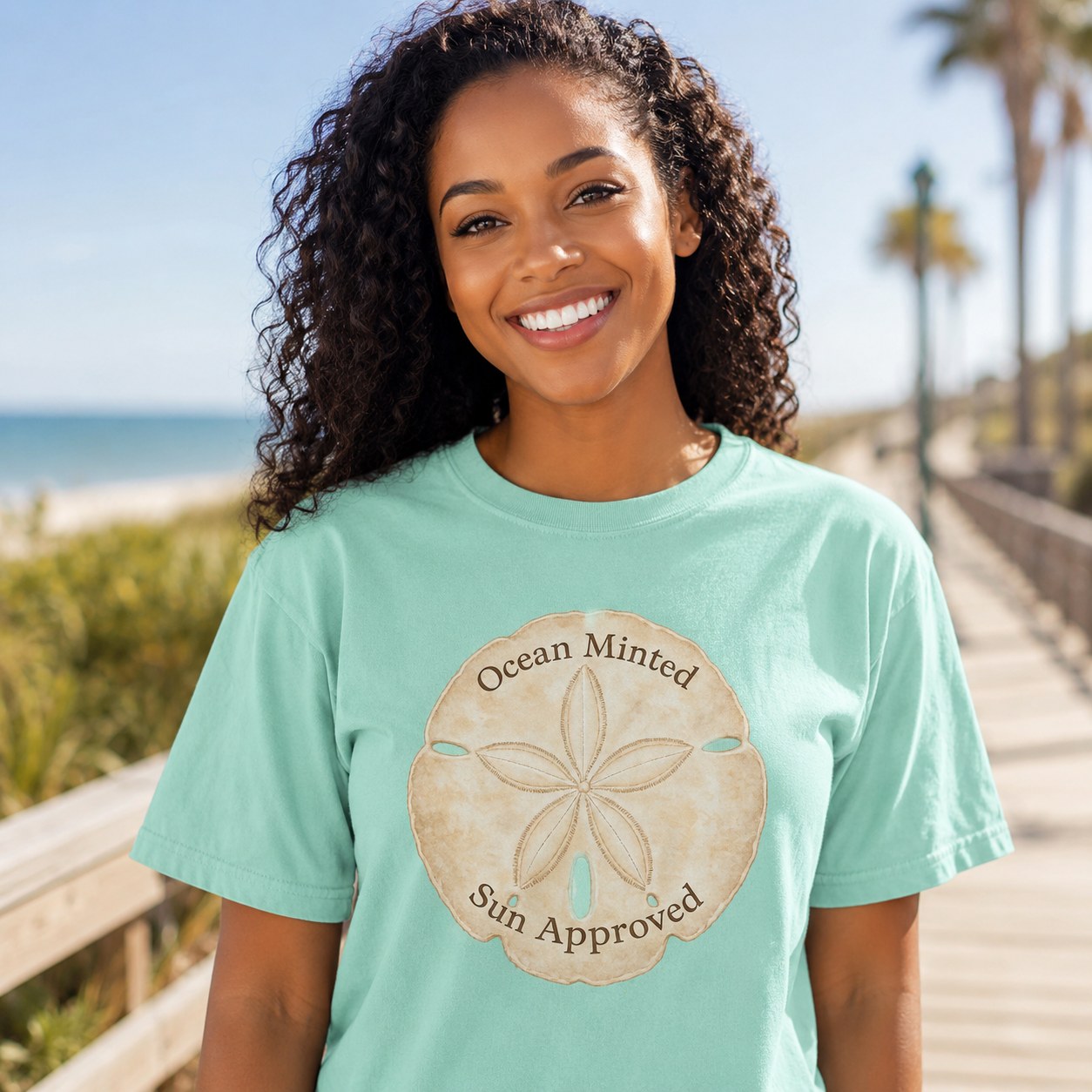 Sand Dollar T-Shirt, Ocean Minted, Sun Approved