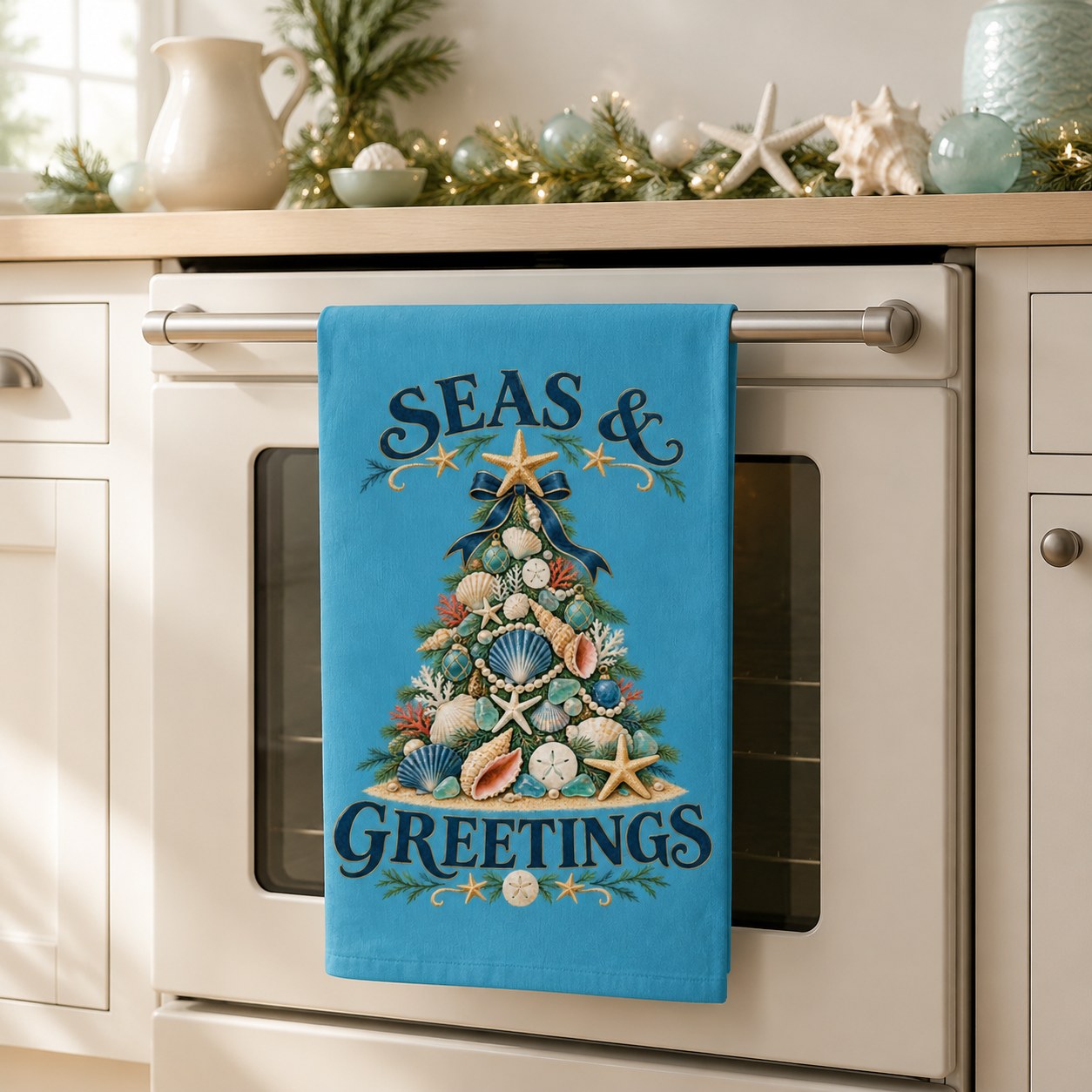 Seas & Greetings Beach Holiday Hand Towel