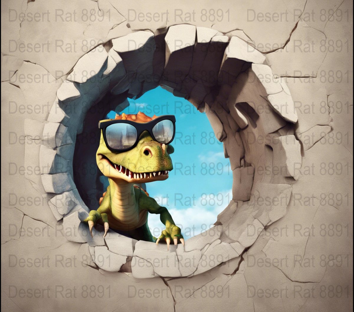 Dino Tumbler Sublimation Design, Straight & Tapered 20 oz (Instant Download