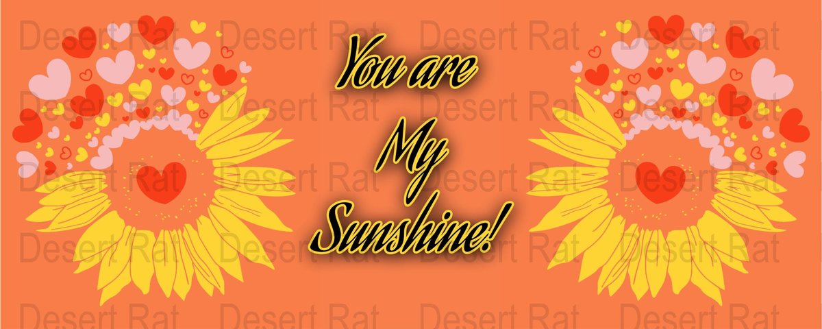 Sunflower Coffee Mug: You Are My Sunshine, Heart Design