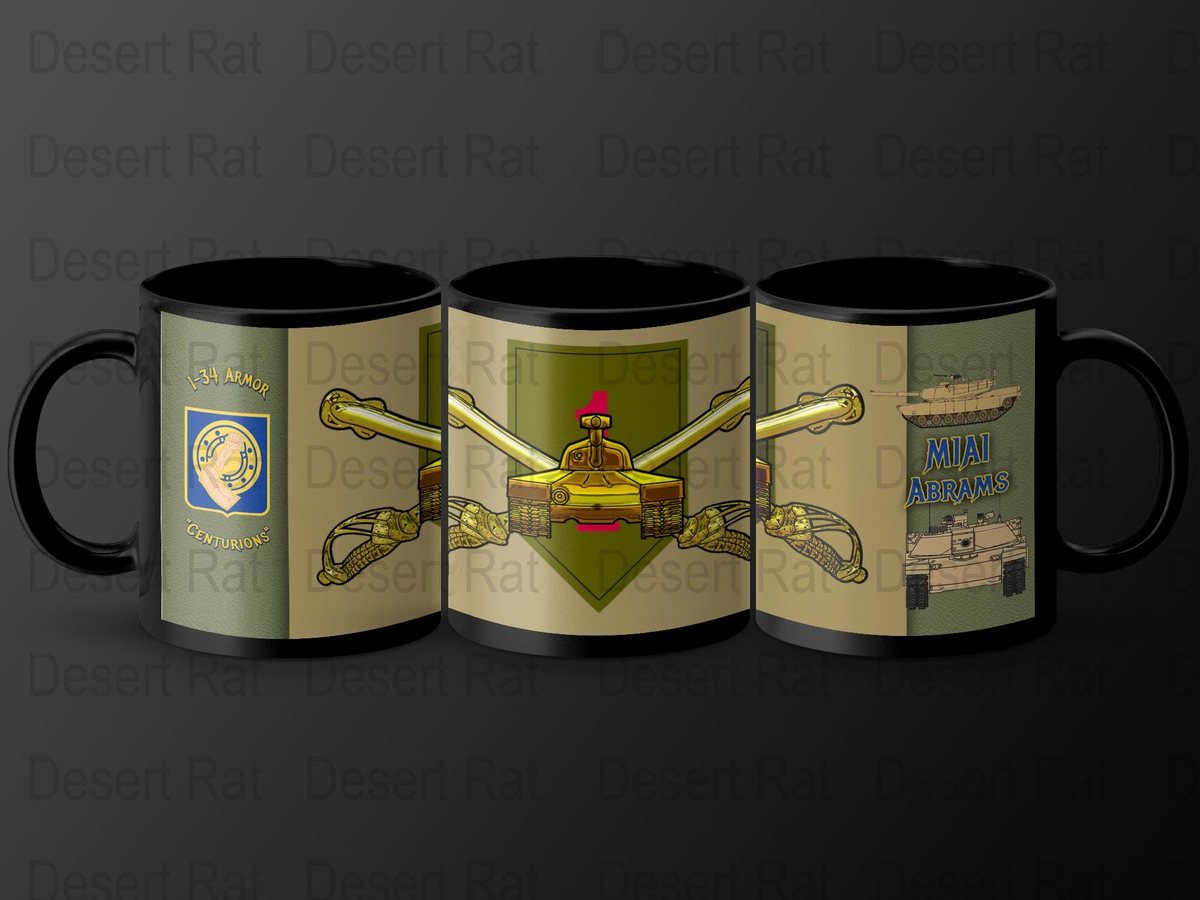 M1A1 Abrams Tank Mug: 1/34 Armor Centurions, Military Gift