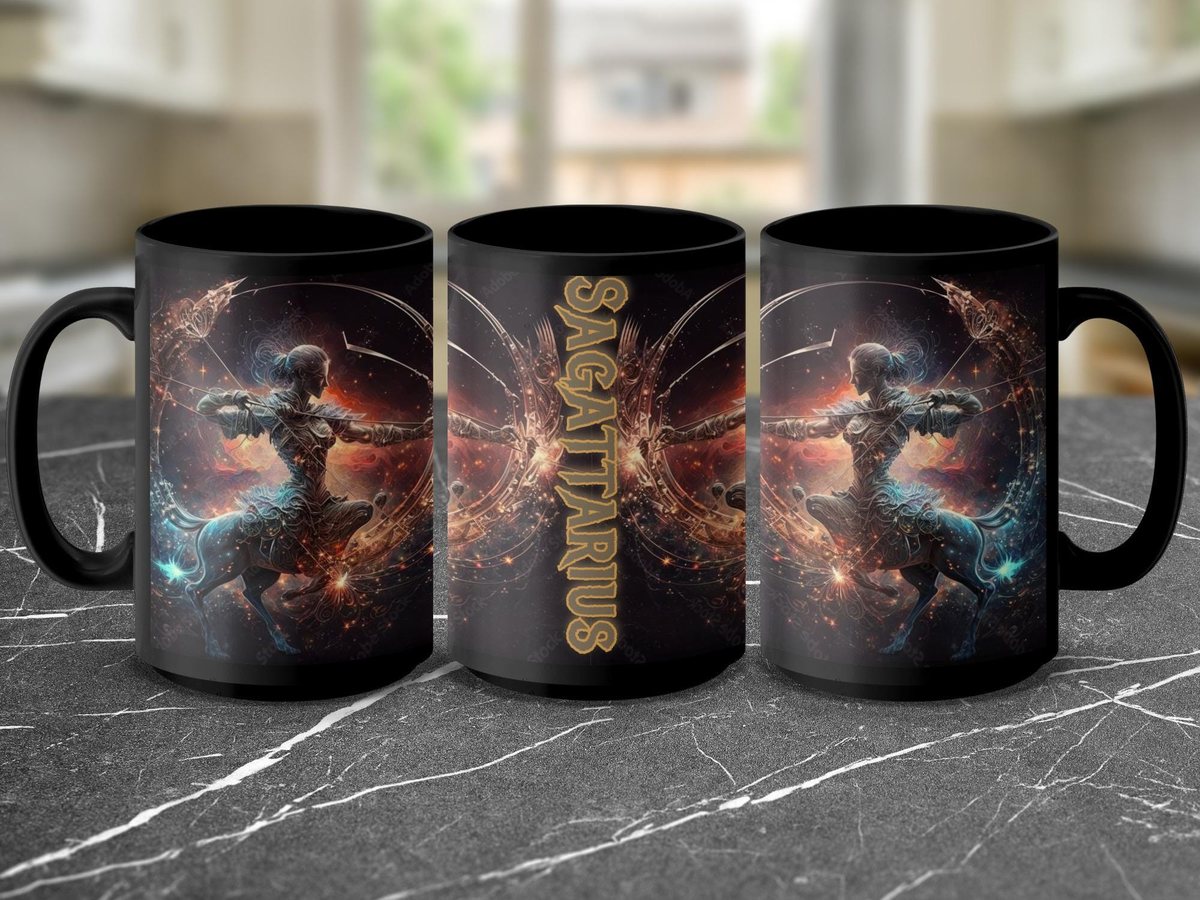 Sagittarius Zodiac Mug: Celestial Galaxy Stars, Astrology Gift