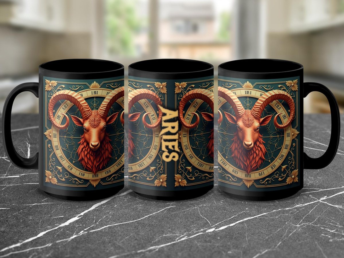 Aries Zodiac Coffee Mug: Astrology Gift for Aries