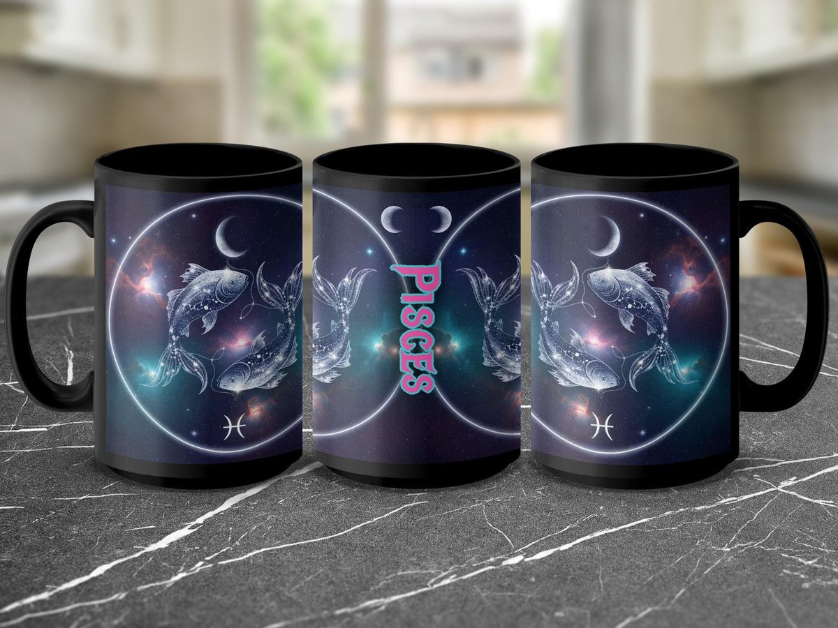 Pisces Zodiac Mug: Celestial Astrology Gift, Constellation Coffee Cup