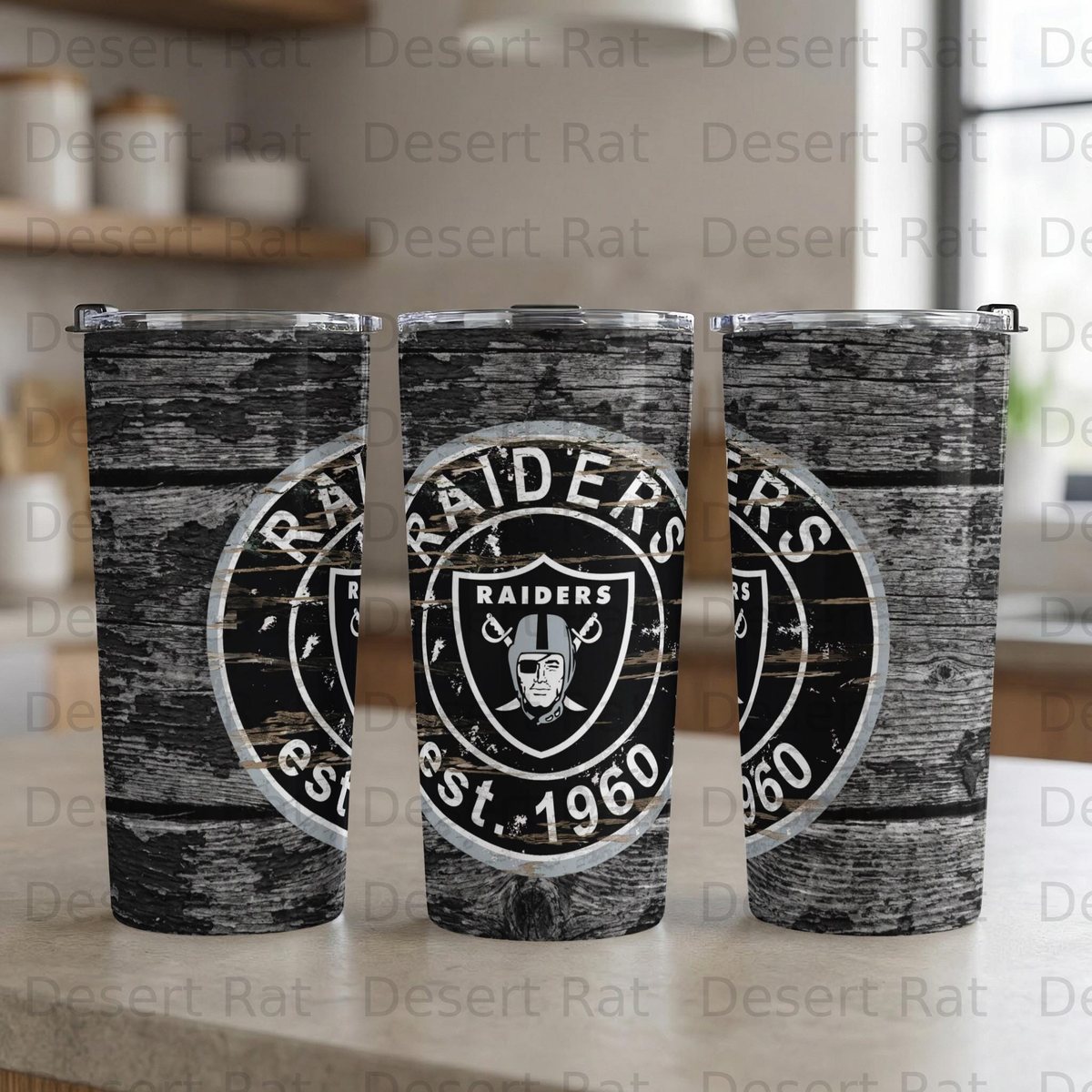Raiders Tumbler Mug, Vintage 1960s Football Fan Cup