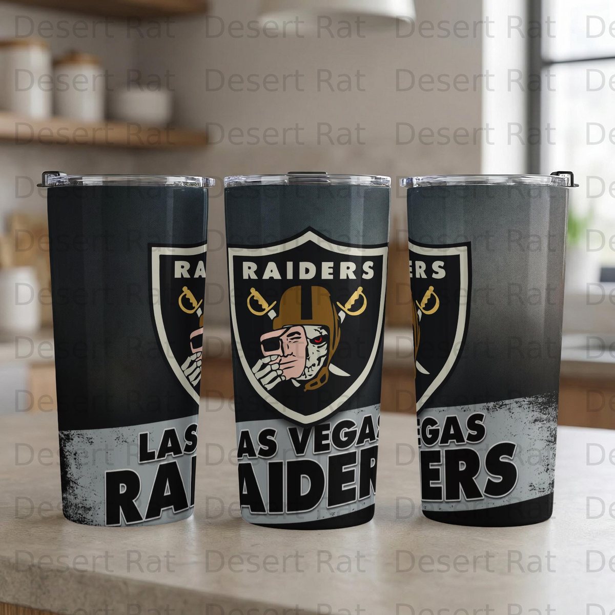 Las Vegas Raiders Tumbler, Skull Logo, Football Fan Gift