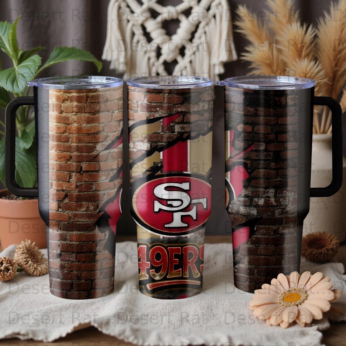San Francisco 49ers Torn Brick Wall PNG (Digital Download)