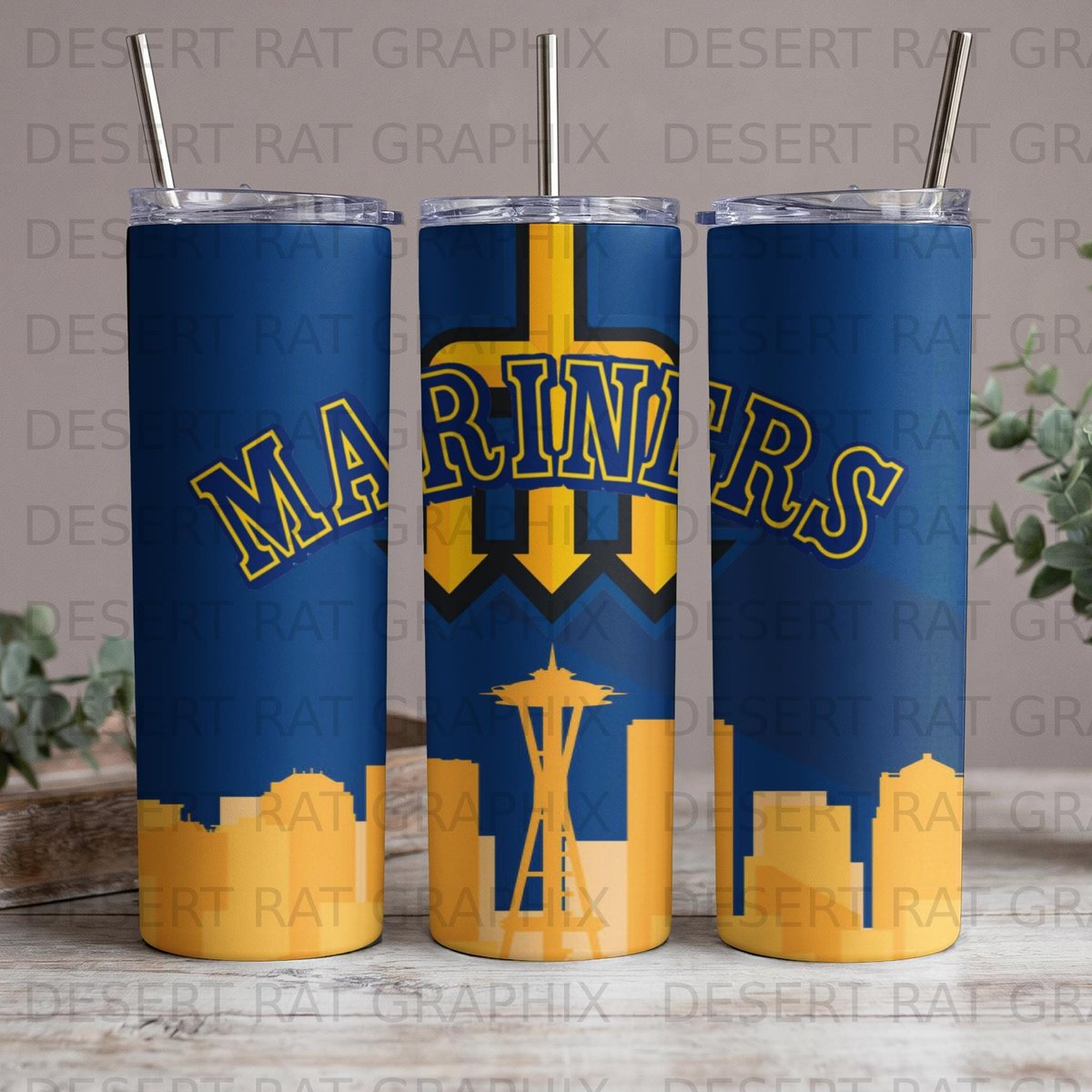 Seattle Mariners Space Needle Skyline Tumbler (Digital Download)