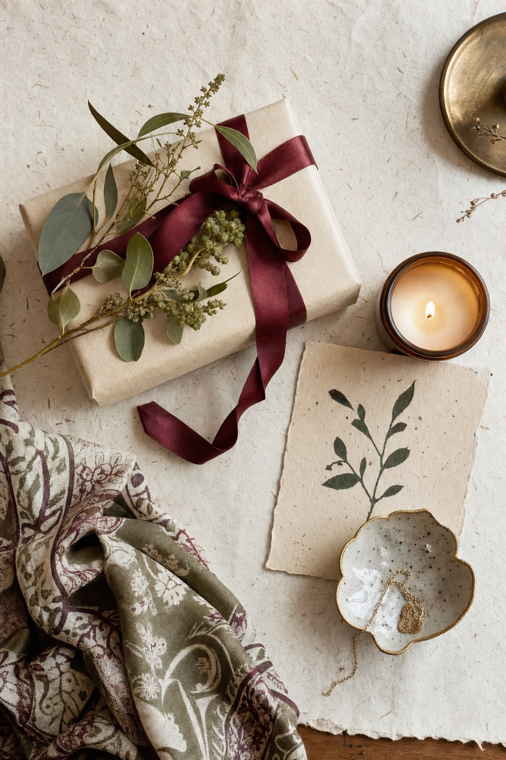 Gifts styled in an editorial boutique setting