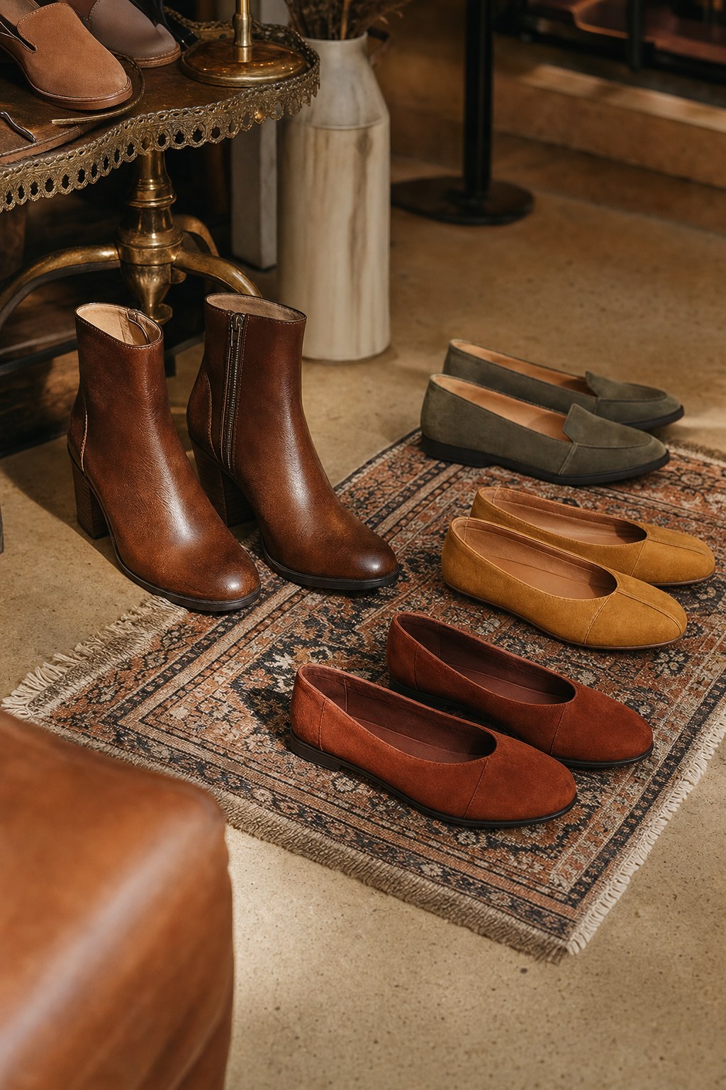 Shoes & Boots styled in an editorial boutique setting
