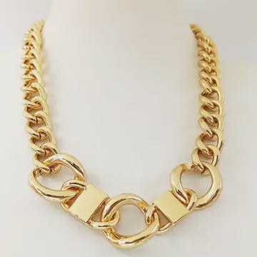 lock and link silver omega necklace