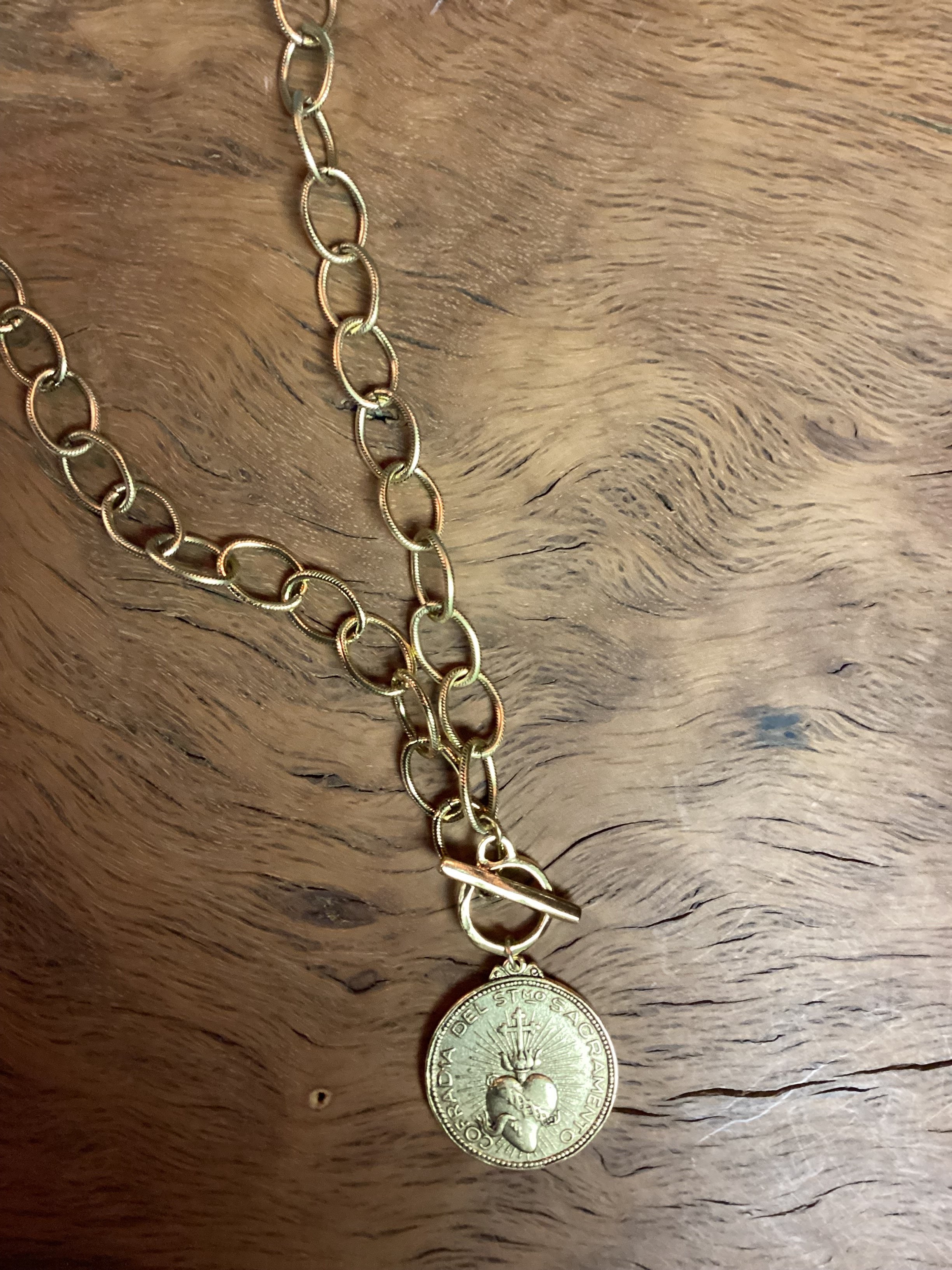 Antique sacred heart gold