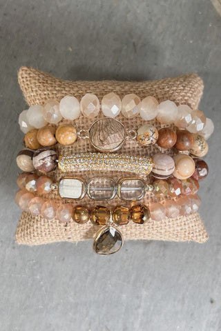 tan brown bracelet set