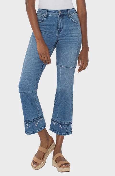 7 inch crop flare with cuff