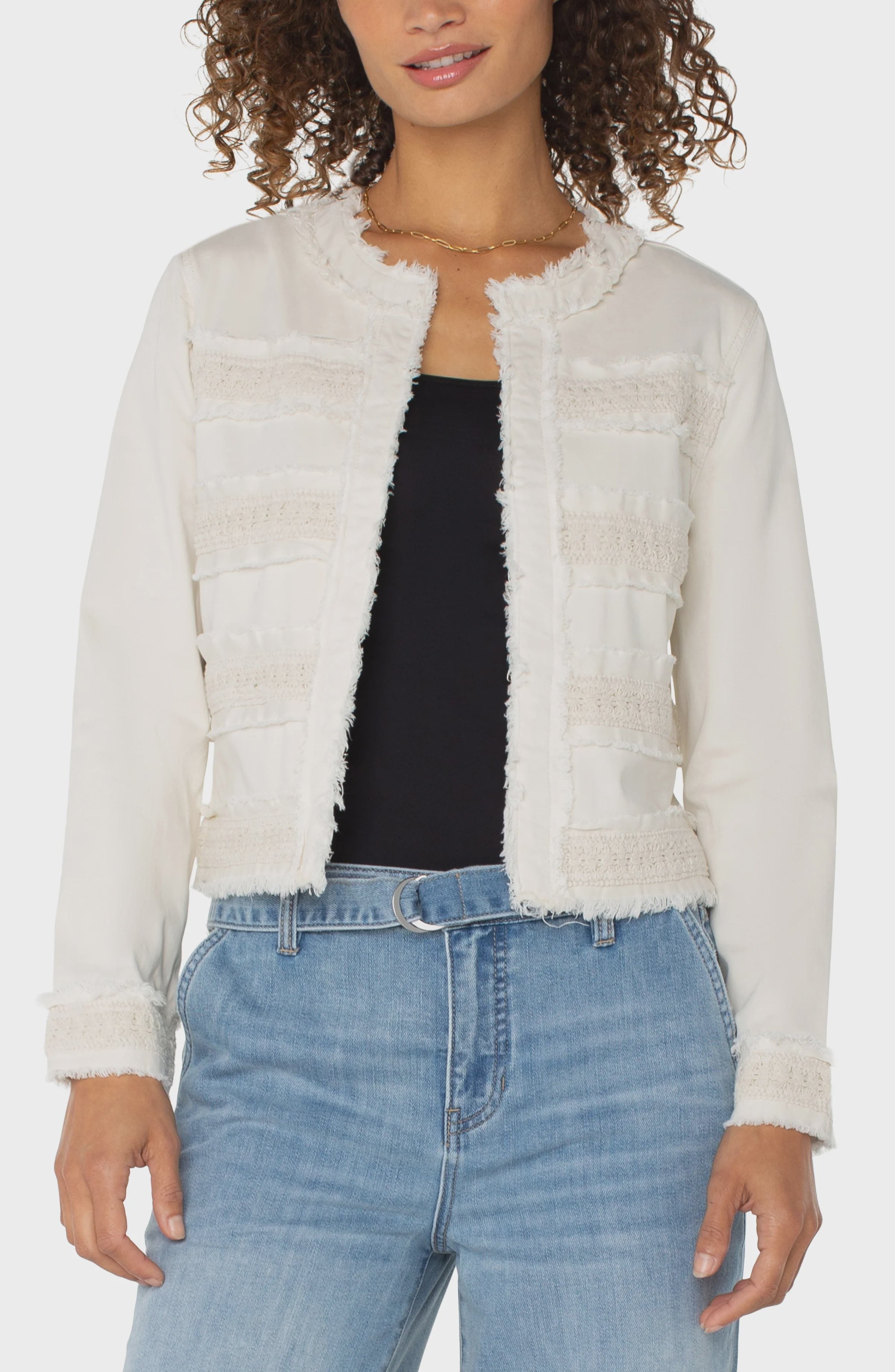 Bone Collarless Jacket