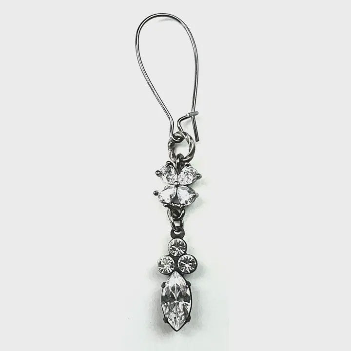 Rhinestones Drop On Kidney Wire