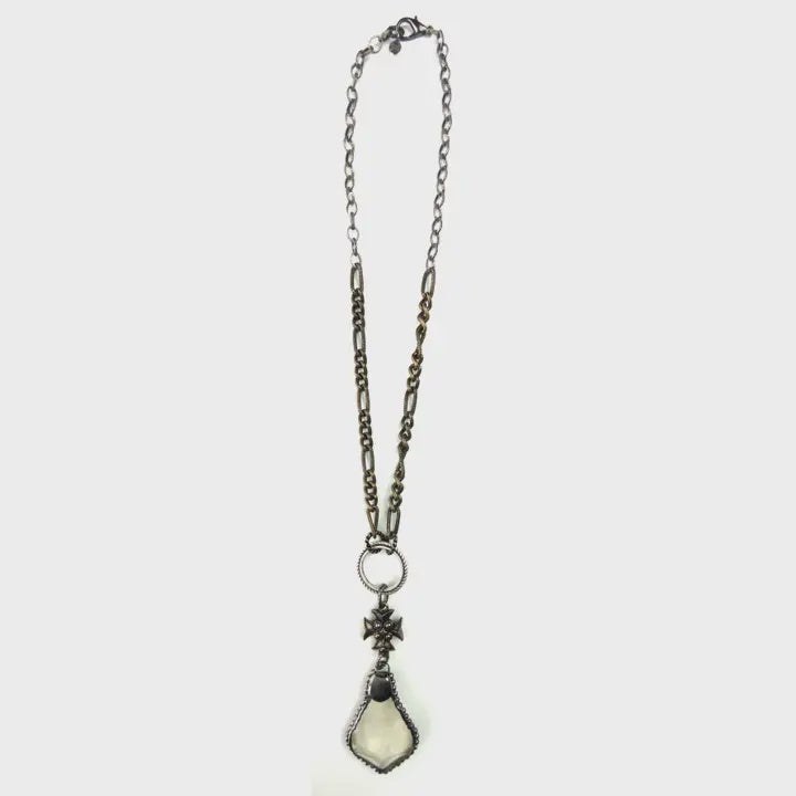Mixed Fancy Chains, Ring French Cross/Edged Pendant