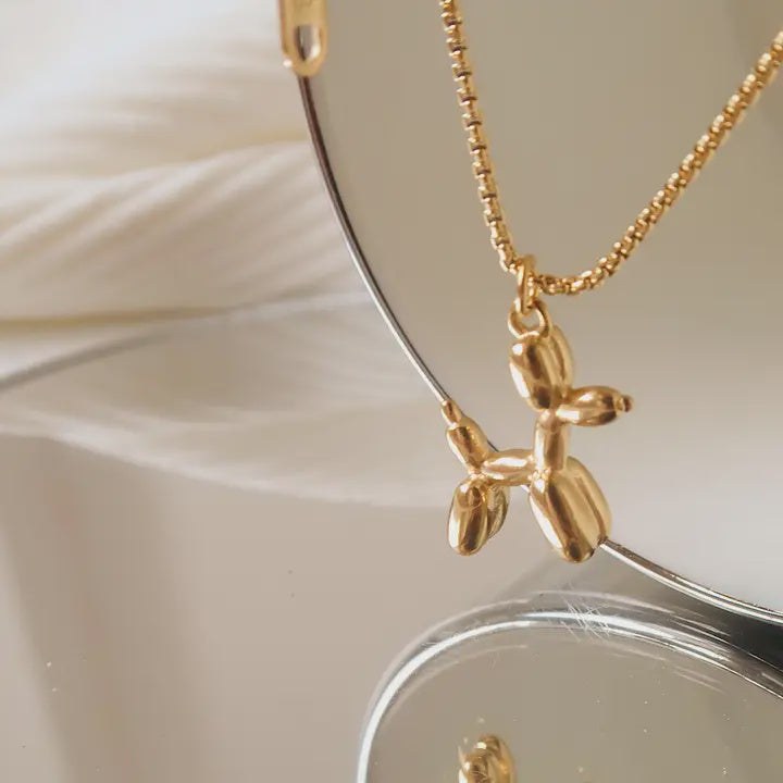 18K Gold Non-Tarnish dog Necklace
