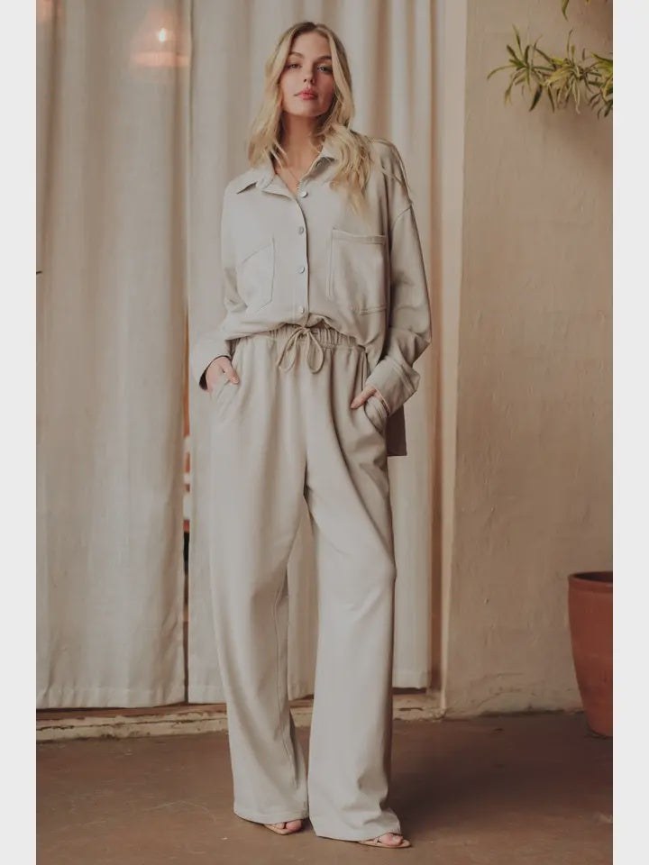 Lt grey/ Beige pants