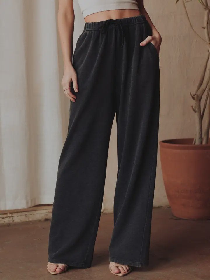 Black Washe soft sweatpants