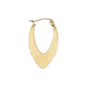 Classic Gold Pointed Flat Hoop Earrings