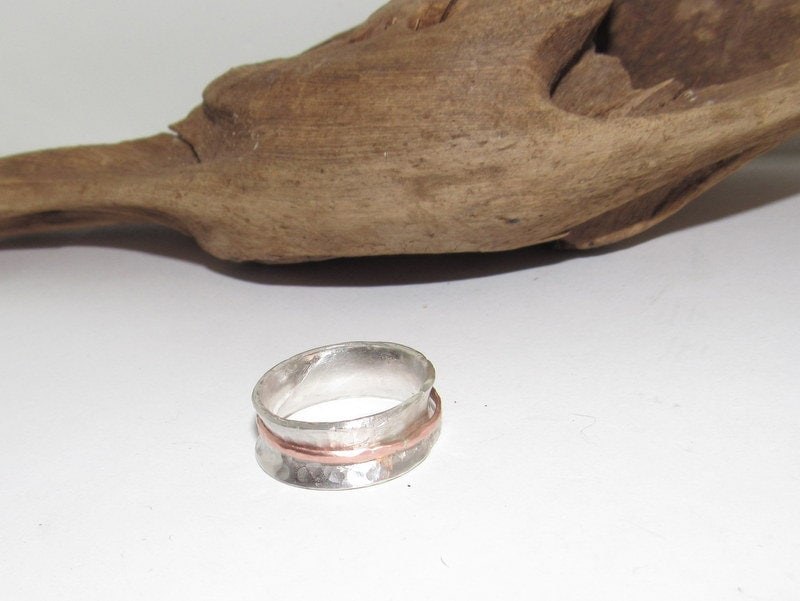 Sterling silver fidget ring, ring anxiety ring, Worry Ring for women , personalized fidget ring, custom silver ring