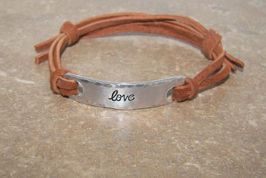 love word bracelet, personalized stamped skinny bar, kids name bracelet , pick your word bracelet, hand stamped jewerly