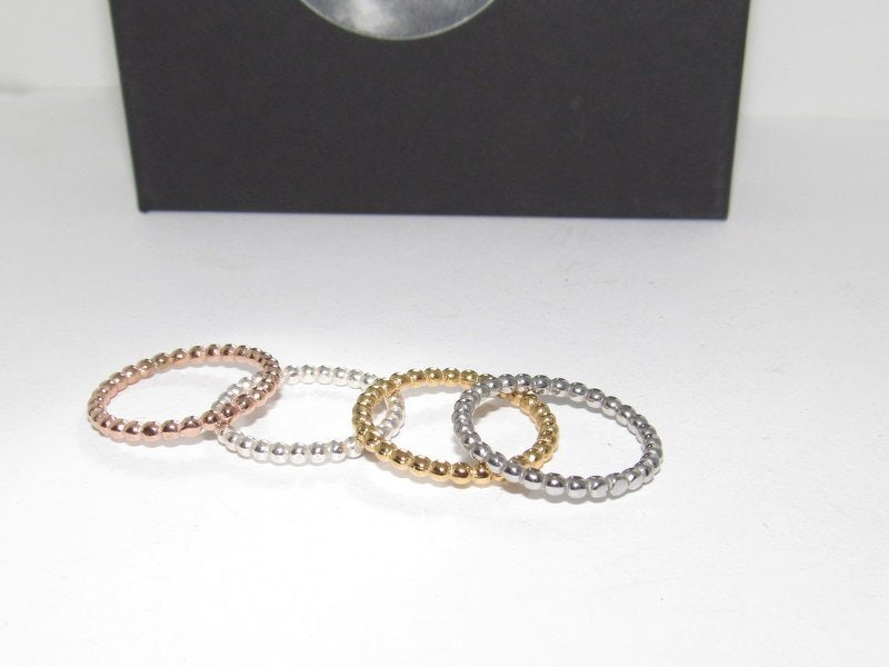 skinny stacking ring, custom stacking spacer rings , copper stack ring, rose gold ring, gold filled ring, sterling silver ring, view 3