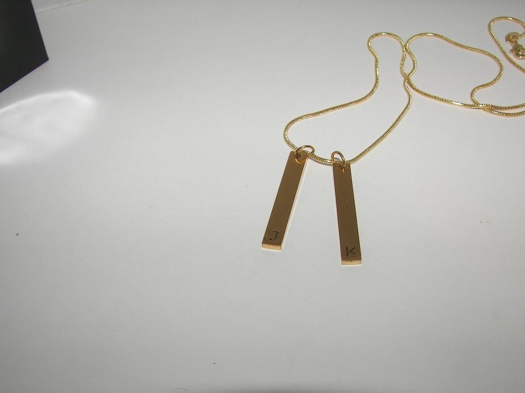 skinny bar necklace with kids names, personalized jewelry for mom, mommy necklace for her, custom hand stamped jewelry, view 5