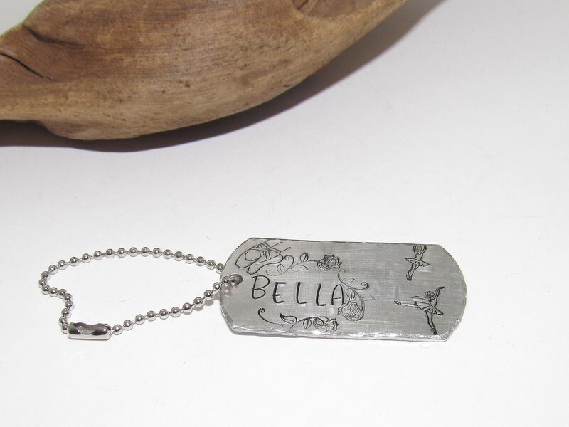 Personalized book back tag and lunch box tag, custom hand stamped school gifts, kids name tags ,