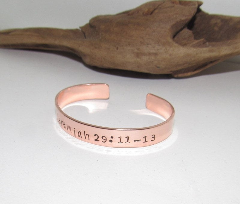 Jeremiah 29 11 cuff, affirmation jewelry, custom stamped jewelry, personalized jewelry, brides maids gifts,, view 4