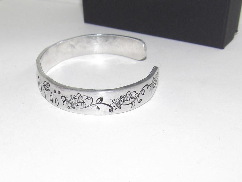 What would Dolly do cuff, country girl jewelry, custom stamped jewelry, personalized jewelry, brides maids gifts,, view 4