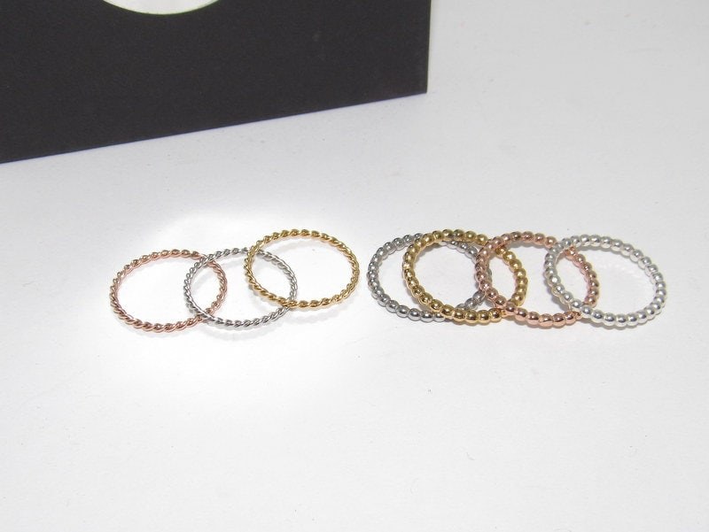 skinny stacking ring, custom stacking spacer rings , copper stack ring, rose gold ring, gold filled ring, sterling silver ring