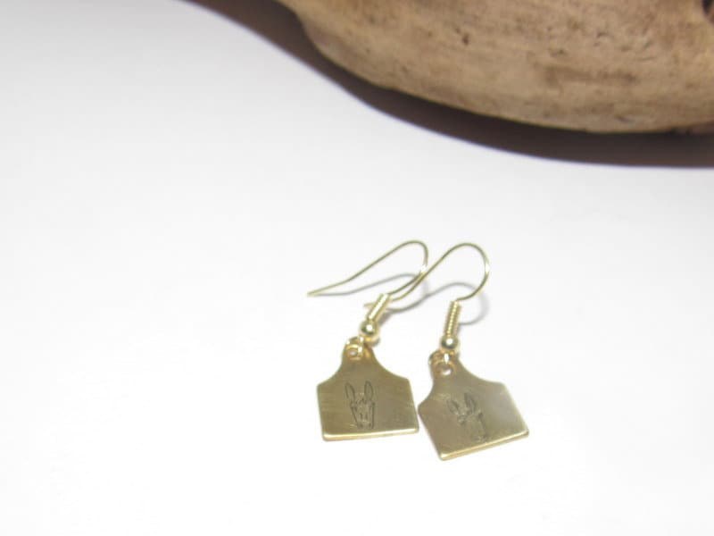 mule earrings, dangle drop earrings, donkey jewelry, farm life jewelry, personalized earrings, stamped jewelry, mule lover gift