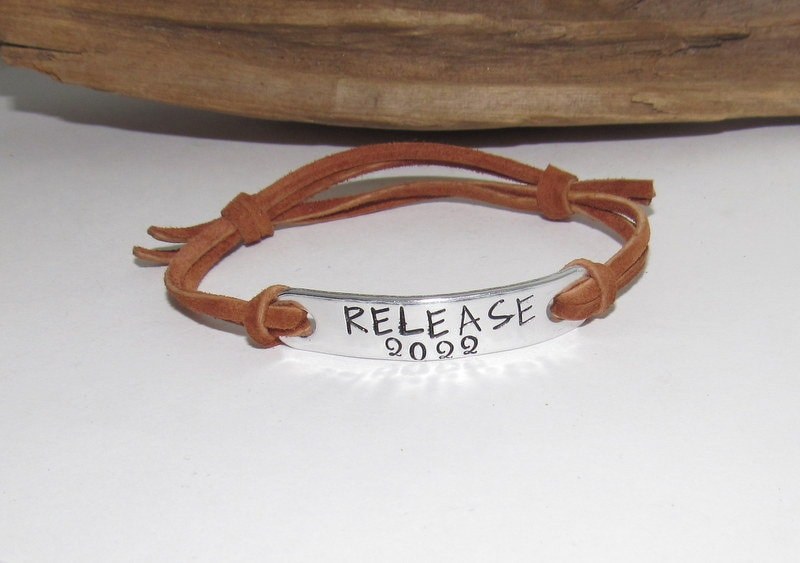 Personalized word bracelet, handstamped jewelry , stamped bar, kids name bracelet , pick your word bracelet, , hand stamped jewerly, view 2