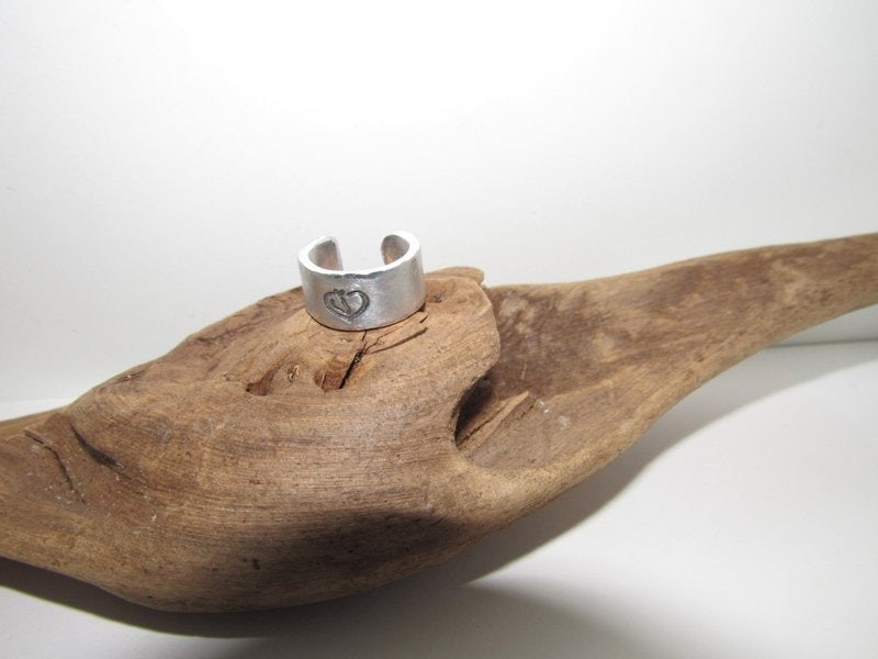 Horse heart Adjustable stamped ring, horse lover aluminum ring, inspiration rings, adjustable silver ring, stamped jewelry,, view 3