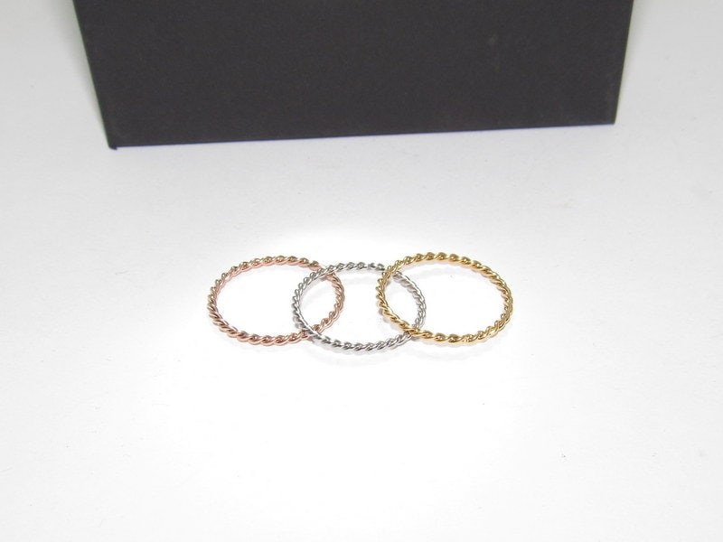 sterling silver bead rings, skinny stacking ring set, bead spacer ring set, personalized jewelry, stacking spacer ring, view 9