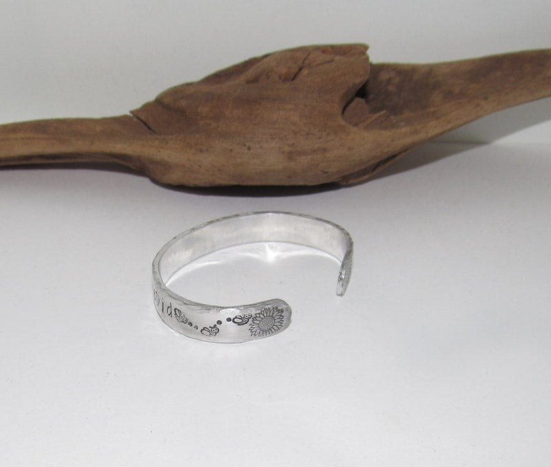 sterling silver She believed she could so she did cuff bracelet, stamped jewelry, graduation gift for best friend personalized, view 6
