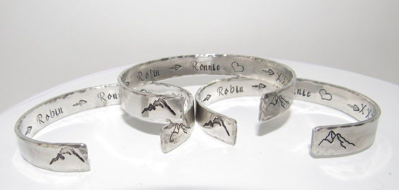 I love my tribe cuff bracelet, pewter jewelry, bridesmaid gifts, best friend gift, personalized bracelet for her, handstamped jewelry, view 3