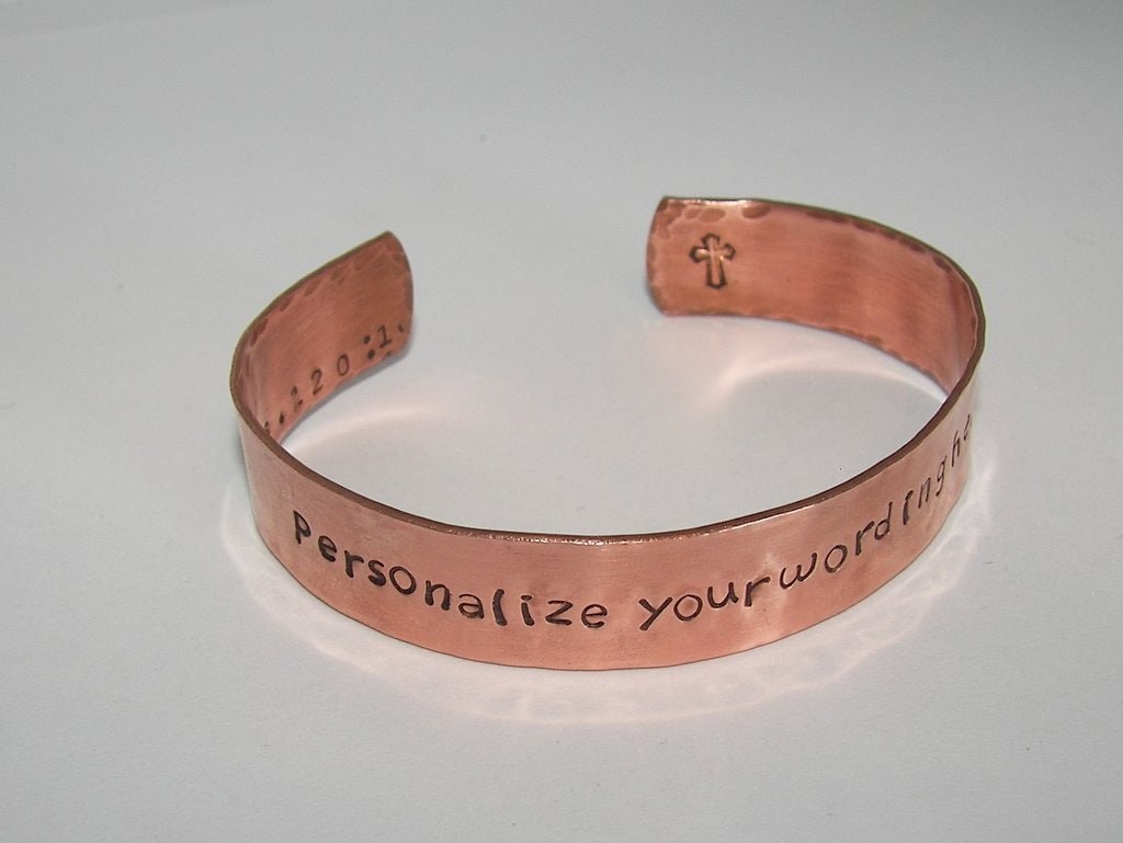 personalized cuff bracelet, custom handstamped jewelry, design your on bracelet, handstamped jewelry