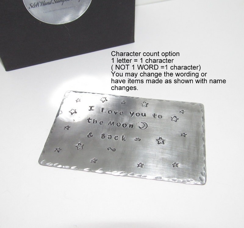 You are my sunshine Personalized wallet card, custom Hand stamped Wallet card insert, message card for son from mom, deployment gift, view 6