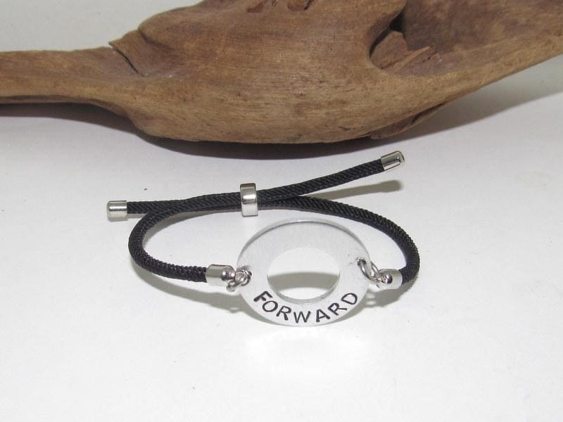 silver washer word bracelet, personalized stamped washer , kids name bracelet , pick your word bracelet, , hand stamped jewelry, view 2