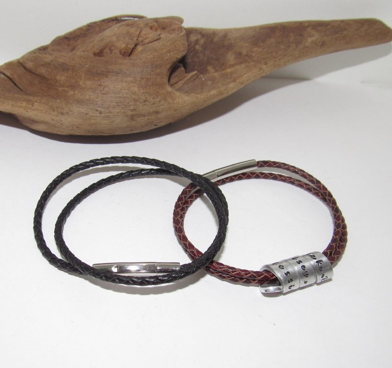 Sterling silver Hidden Message charm bracelet ,Genuine Leather wrap bracelet, Woman's and men's Spiral Wrapped Bracelet