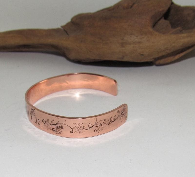 Copper What would Dolly do cuff, country girl jewelry, custom stamped jewelry, personalized jewelry, brides maids gifts,, view 4