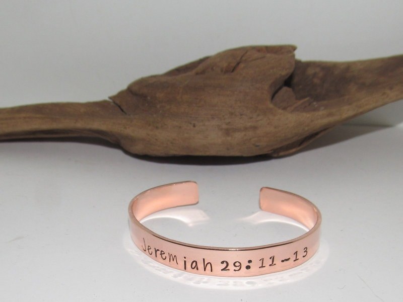 Jeremiah 29 11 cuff, affirmation jewelry, custom stamped jewelry, personalized jewelry, brides maids gifts,, view 2