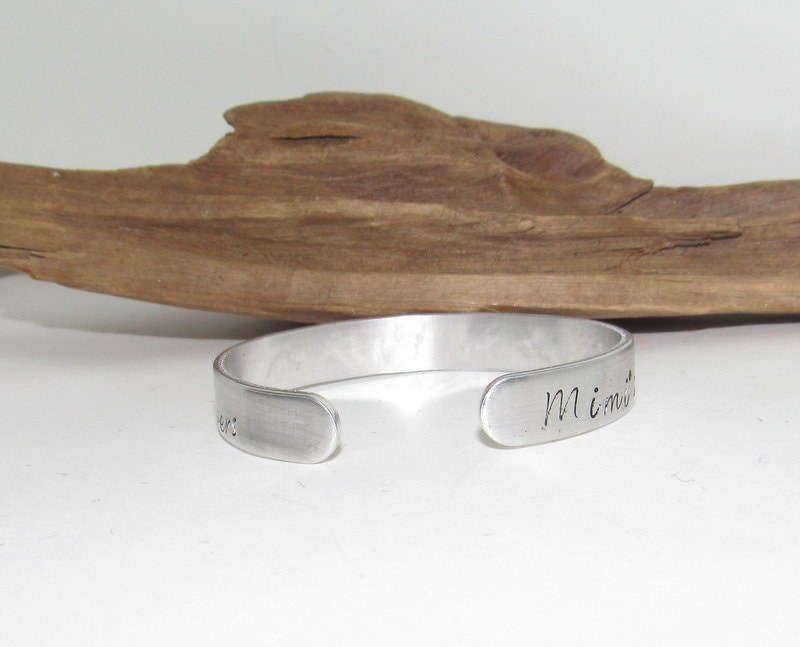 Sterling silver Mothers flower bracelet, Kids birth month flower, personalized hand stamped jewelry, gift for mom , flower jewelry, view 6