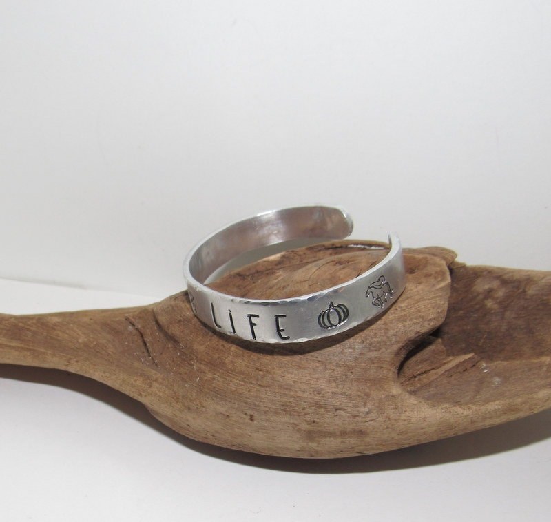 Farm life cuff bracelet , Personalized Adjustable stamped cuff bracelet, inspiration cuff, adjustable cuff stamped jewelry, boho cuff, view 6