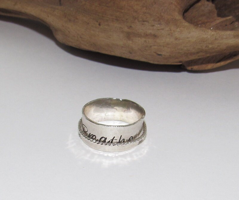 Sterling silver fidget ring, ring anxiety ring, Worry Ring for women , personalized fidget ring, custom silver ring